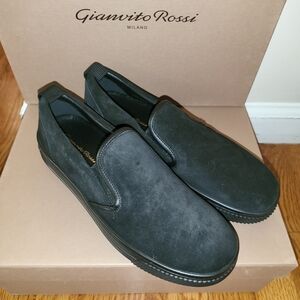 Gianvito Rossi Black Suede Women's Loafers